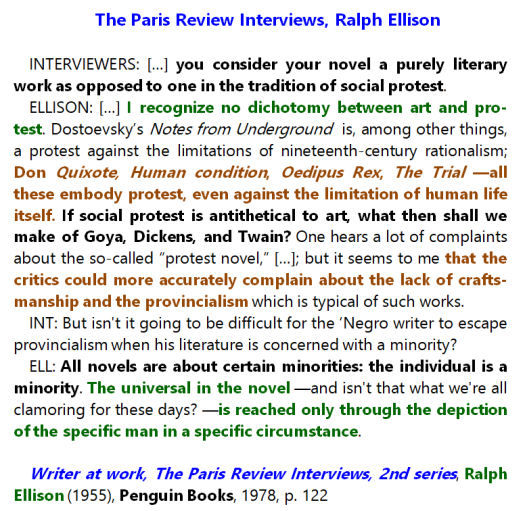 The Paris Review Interviews, Ralph Ellison